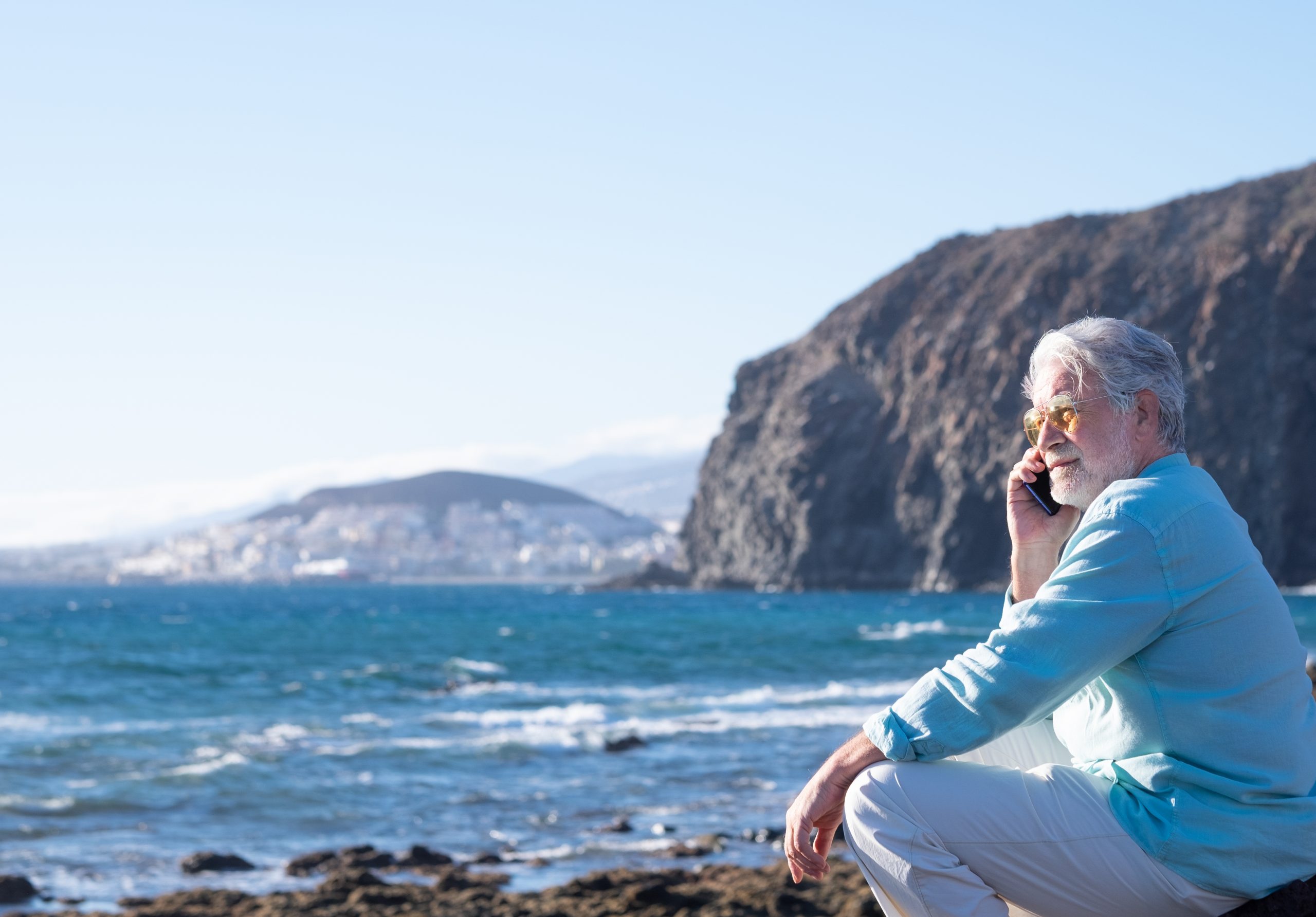 Senior patient in Marbella Beach