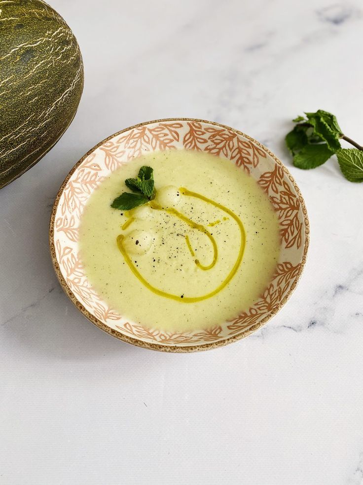 Mint and melon cream Melon cream